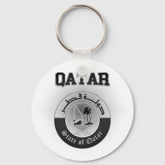 Qatar Coat of Arms Key Ring (Front)