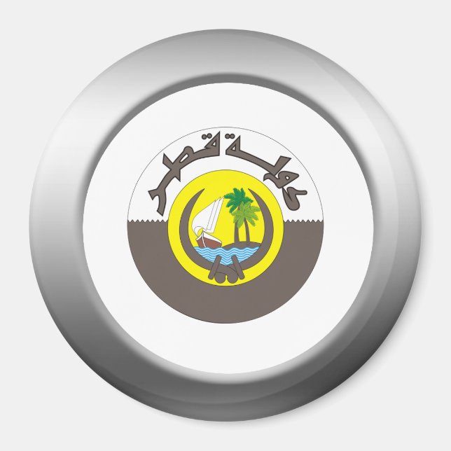 Qatar Coat of Arms Magnet (Front)