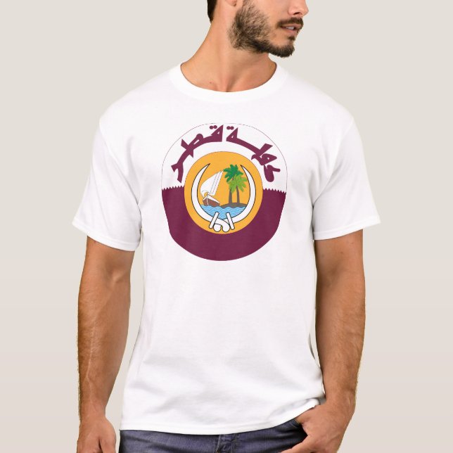 Qatar Coat Of Arms T-Shirt (Front)
