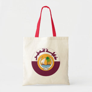 qatar coat of arms tote bag