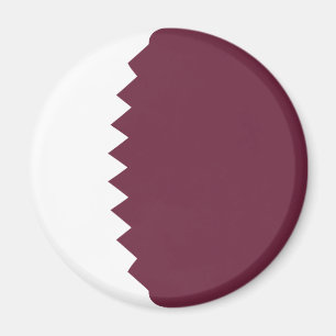 Qatar Fisheye Flag Magnet