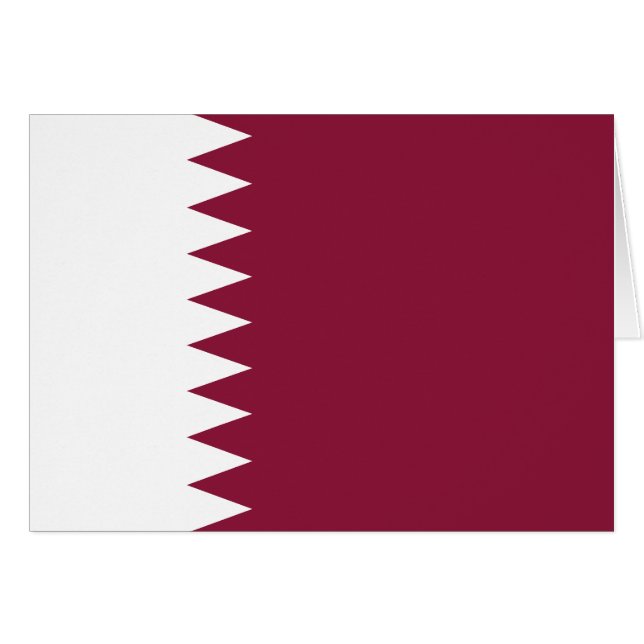 Qatar Flag (Front Horizontal)