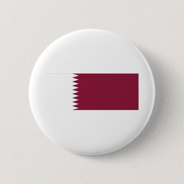 Qatar Flag 6 Cm Round Badge (Front)