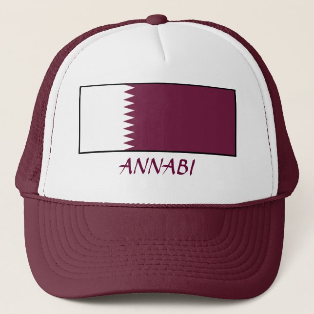 Qatar Flag "ANNABI" Trucker Hat (Front)
