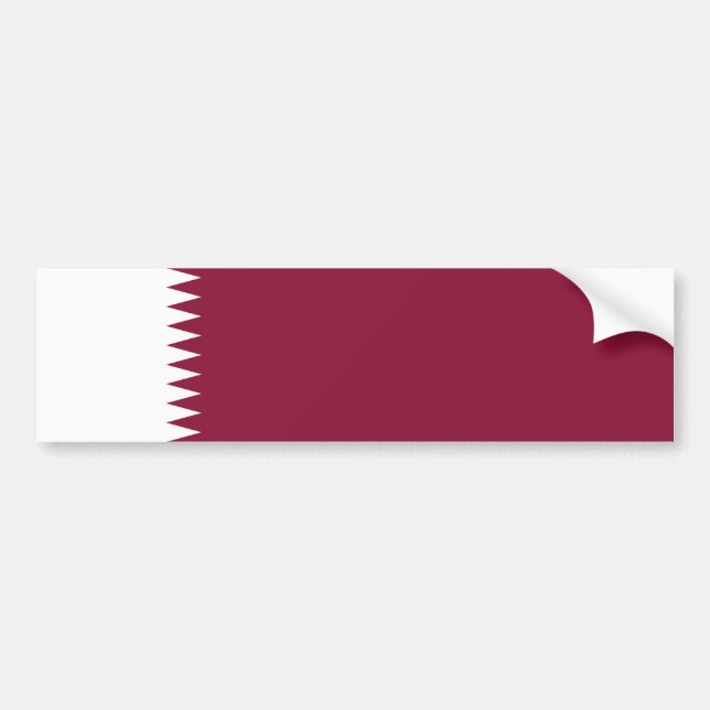 Qatar Flag Bumper Sticker (Front)
