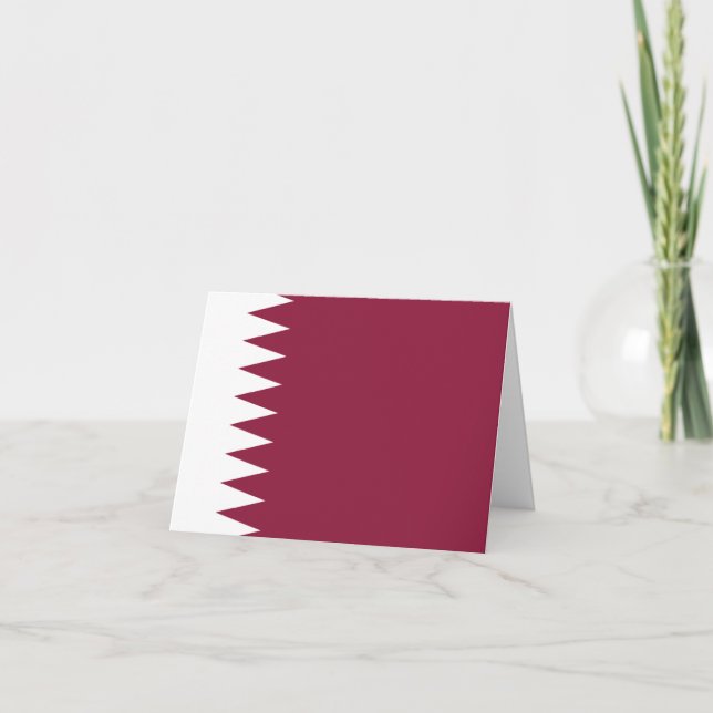 Qatar Flag Card (Front)
