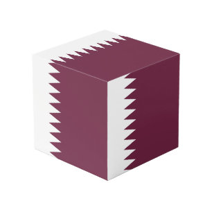 Qatar flag cube