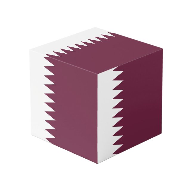 Qatar flag cube (Front Angled)