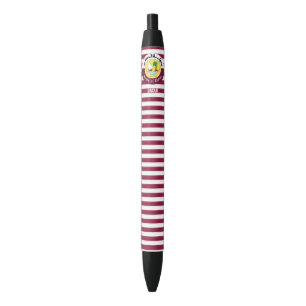 Qatar Flag Cute Patriotic Black Ink Pen