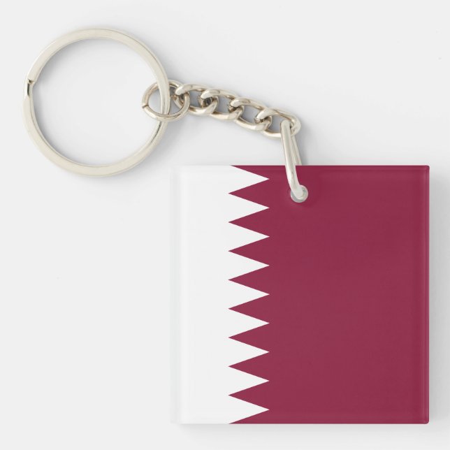 Qatar Flag Key Ring (Front)