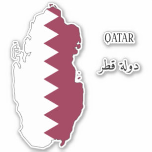 Qatar Flag Map