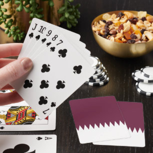 Qatar flag playing cards