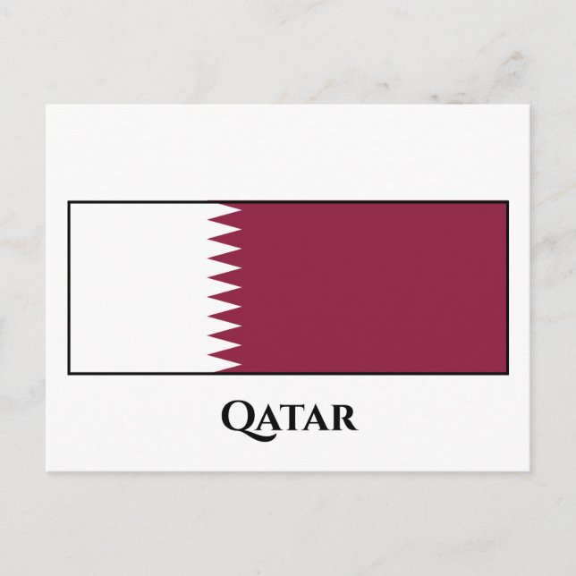 Qatar Flag Postcard (Front)