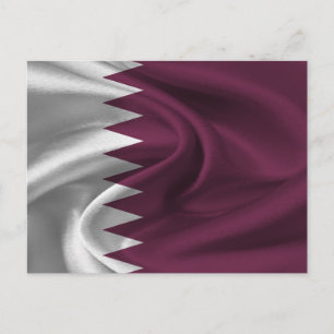 Qatar Flag Postcard
