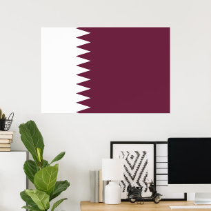Qatar flag poster