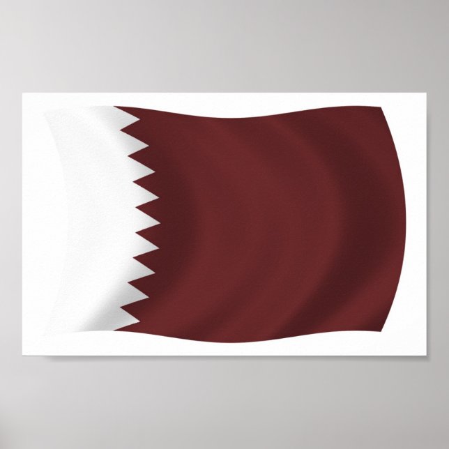 Qatar Flag Poster Print (Front)
