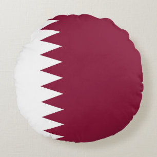 Qatar Flag Round Cushion