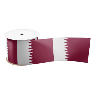 Qatar Flag Satin Ribbon