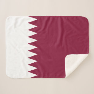 Qatar Flag Sherpa Blanket