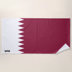 Qatar Flag Splendid Patriotic Beach Towel
