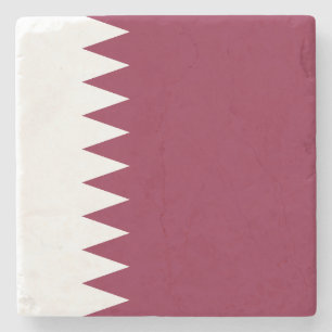 Qatar Flag Stone Coaster