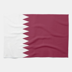 Qatar Flag Tea Towel