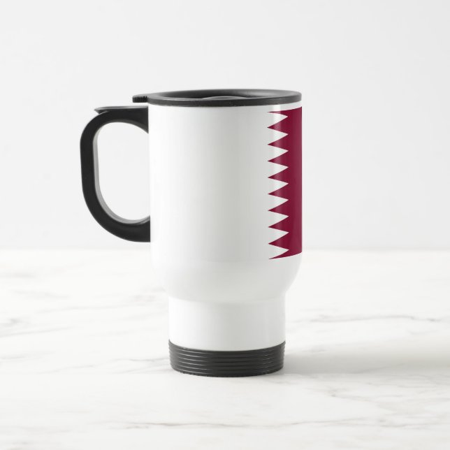 Qatar Flag Travel Mug (Left)