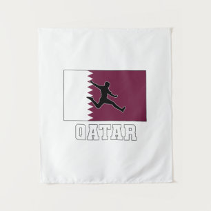 Qatar Football Soccer National Team Tapestry