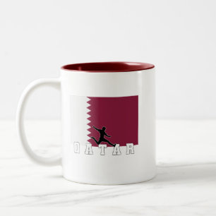 Qatar Football Soccer Qatar National Team Two-Tone Coffee Mug