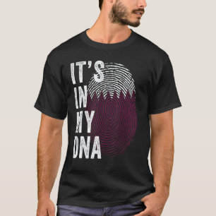 Qatar It's In My DNA Cute Qatari Fingerprint Qatar T-Shirt