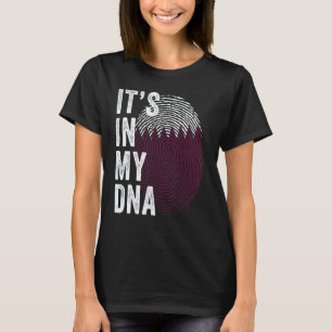Qatar It's In My DNA Cute Qatari Fingerprint Qatar T-Shirt