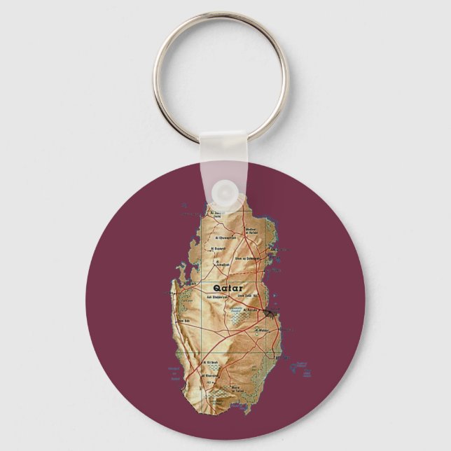 Qatar Map Keychain (Front)