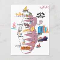 Qatar Map Landmarks tourist attractions