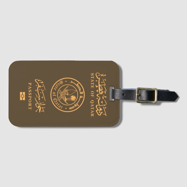  Qatar passport Luggage Tag (Front Horizontal)