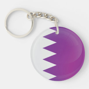 Qatar  Round Icon Flag  Key Ring