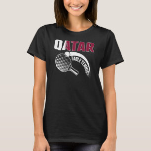 Qatar Table Tennis  Qatari Ping Pong Supporter Spo T-Shirt