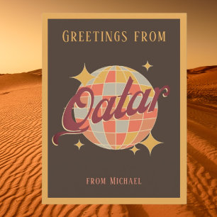 Qatar Vintage Retro Postcard