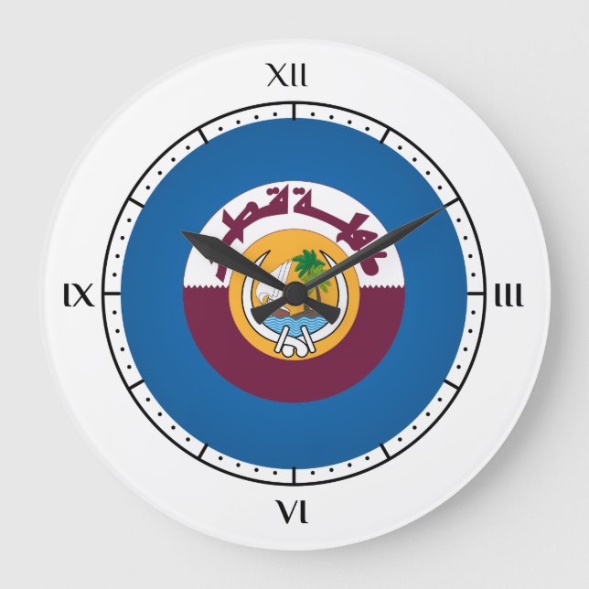 Qatari coat of arms large clock (Front)