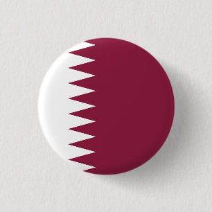 Qatari Flag, Flag of Qatar 3 Cm Round Badge
