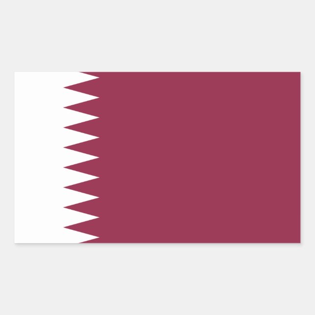 Qatari Flag, Flag of Qatar Rectangular Sticker (Front)