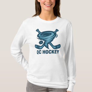 QC Hockey Tornado Logo – Quad Cities Hockey Fan De T-Shirt
