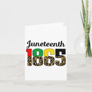 Qdd Juneteenth Leopard American African 1865 Flag Card