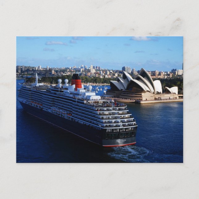 QE2 in Sydney Australia Postcard (Front)