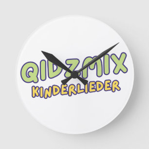 QidzMix Logo Round Clock