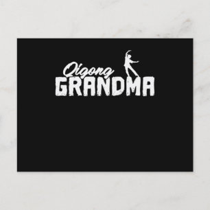 Qigong Grandma Meditation Qi Postcard