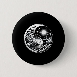 Qigong Yin Yang Martial Arts Tai Chi Yoga Meditati 6 Cm Round Badge