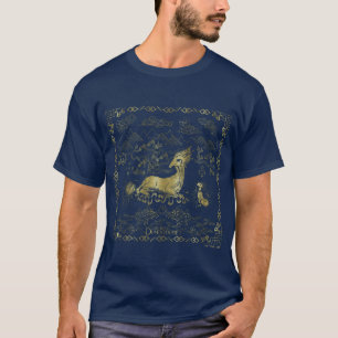 Qilin At Rest Golden Tapestry T-Shirt