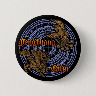 Qilin & Fenghuang 6 Cm Round Badge