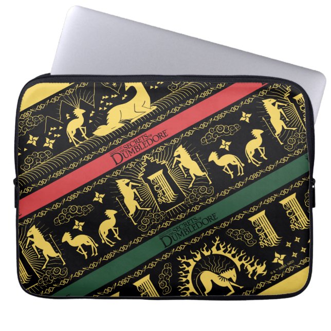 Qilin Layered Pattern Laptop Sleeve (Front)