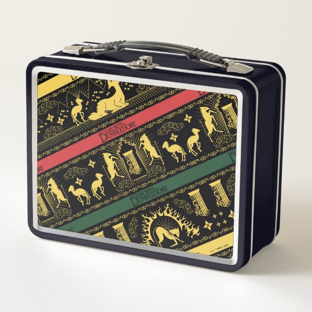 Qilin Layered Pattern Metal Lunch Box (Front)
